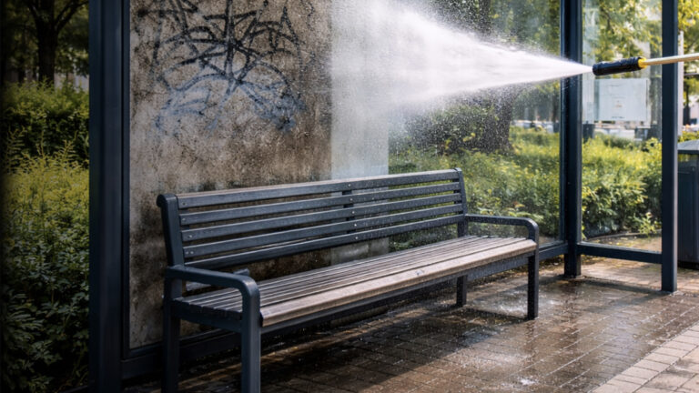 čištění městského mobiliáře