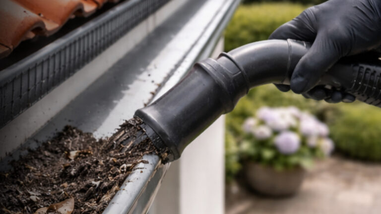 čistění okapových žlabů